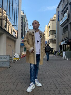 「DSQUARED2（ディースクエアード）のアイテム（ジャケット/アウター）」を使った、Koutaro Makitaさん（メンズ・168cm）の冬コーディネート