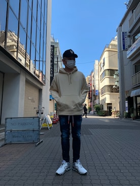 「Saturdays NYC（サタデーズ ニューヨークシティ ）のアイテム（パーカー）」を使った、Koutaro Makitaさん（メンズ・168cm）の冬コーディネート