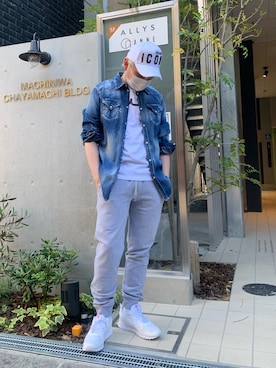 「DSQUARED2（ディースクエアード）のアイテム（トップス）」を使った、Koutaro Makitaさん（メンズ・168cm）の春コーディネート