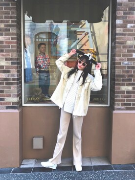 「コーディロイジャケット」｜Makiayaさん（レディース・170cm）の春コーディネート