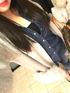 「LIPSERVICE（リップサービス）のアイテム（ハンチング/ベレー帽）」を使った、☻さん（レディース・164cm）の冬コーディネート