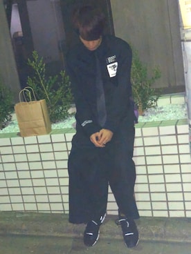 「アイテム（フォーマルスーツ/小物）」を使った、針口さん（メンズ・184cm・10代）の秋コーディネート