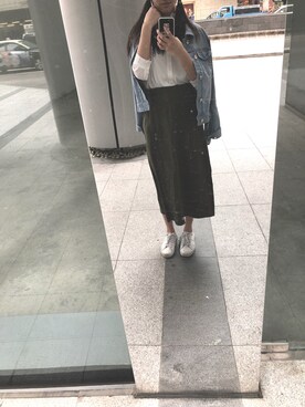 「PULL&BEAR（プルアンドベア）のアイテム（シューズ）」を使った、Althea Aoさん（レディース・160cm）の夏コーディネート