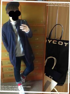 「ダニエルウェリントン」｜「アイテム（その他アウター）」を使った、のっしーさん（メンズ・171cm）の春コーディネート