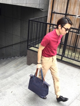 「summer」｜「アイテム（トートバッグ）」を使った、yossyさん（メンズ・176cm）の夏コーディネート