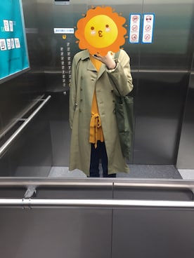 「A.P.C.（アーペーセー）のアイテム（トレンチコート）」を使った、Tianさん（レディース・164cm）の秋コーディネート
