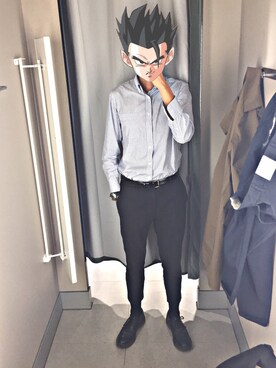 「H&M（エイチ・アンド・エム）のアイテム（その他シューズ）」を使った、橙月さん（メンズ・183cm）の春コーディネート