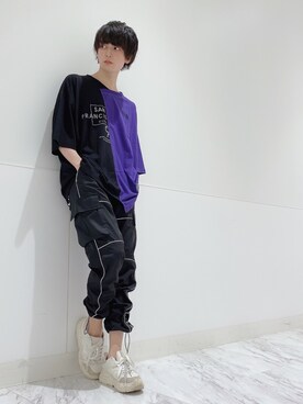 「VENCE（ヴァンス）のアイテム（パンツ）」を使った、ゆーきさん（メンズ・165cm）の夏コーディネート