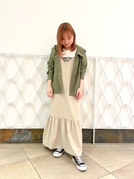 「URBAN RESEARCH（アーバンリサーチ）のアイテム（ブルゾン）」を使った、ち　さ　とさん（レディース・153cm）の春コーディネート