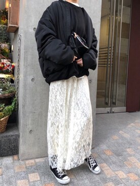 「reca（レカ）のアイテム（レッグウェア）」を使った、kuririnさん（レディース・159cm）の冬コーディネート