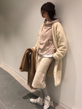 「reca（レカ）のアイテム（レッグウェア）」を使った、kuririnさん（レディース・159cm）の冬コーディネート