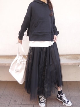 「reca（レカ）のアイテム（レッグウェア）」を使った、kuririnさん（レディース・159cm）の冬コーディネート