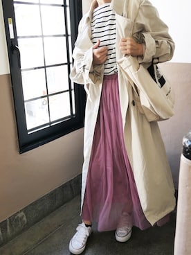 「reca（レカ）のアイテム（レッグウェア）」を使った、kuririnさん（レディース・159cm）の春コーディネート