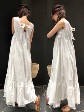 「カコバッグ」｜「アイテム（スカート）」を使った、kuririnさん（レディース・159cm）の夏コーディネート