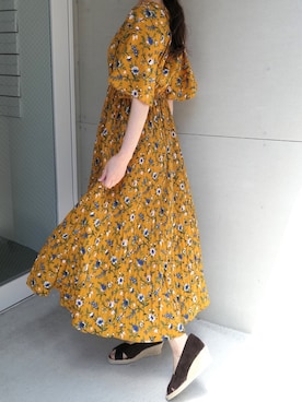「マスタード」｜「アイテム（トレンチコート）」を使った、kuririnさん（レディース・159cm）の春コーディネート