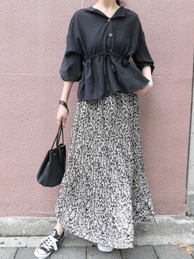 「CORNERS（コーナーズ）のアイテム（アクセサリー）」を使った、kuririnさん（レディース・159cm）の夏コーディネート