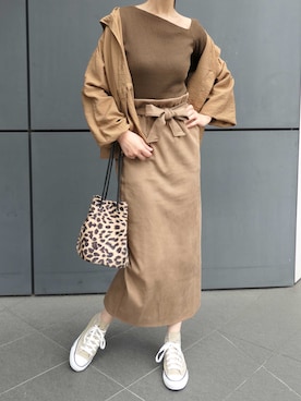 「CORNERS（コーナーズ）のアイテム（アクセサリー）」を使った、kuririnさん（レディース・159cm）の秋コーディネート