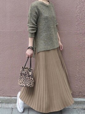 「CORNERS（コーナーズ）のアイテム（アクセサリー）」を使った、kuririnさん（レディース・159cm）の秋コーディネート