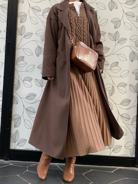 「reca（レカ）のアイテム（レッグウェア）」を使った、kuririnさん（レディース・159cm）の冬コーディネート