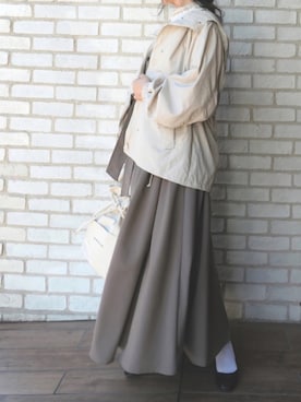 「CORNERS（コーナーズ）のアイテム（マウンテンパーカー）」を使った、kuririnさん（レディース・159cm）の冬コーディネート