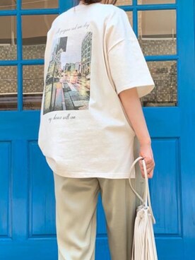 「CORNERS（コーナーズ）のヴィンテージサテンリラックスパンツ（その他パンツ）」を使った、kuririnさん（レディース・159cm）の春コーディネート