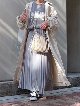 「corners」｜「アイテム（トレンチコート）」を使った、kuririnさん（レディース・159cm）の冬コーディネート