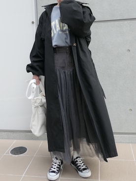「corners」｜「アイテム（トレンチコート）」を使った、kuririnさん（レディース・159cm）の冬コーディネート