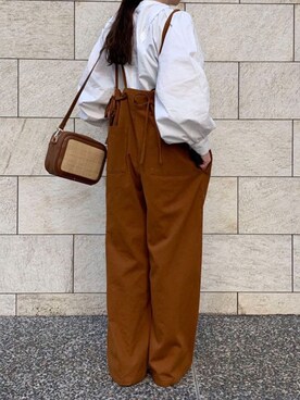 オールインワン サロペット ブラウン 茶色系 コーディネート Zozotown