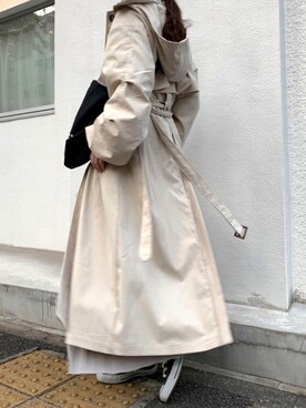 「corners」｜「アイテム（トレンチコート）」を使った、kuririnさん（レディース・159cm）の春コーディネート