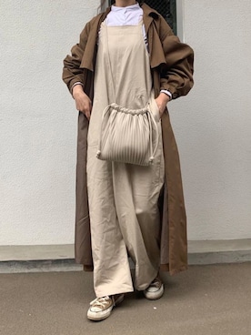 「corners」｜「アイテム（トレンチコート）」を使った、kuririnさん（レディース・159cm）の春コーディネート