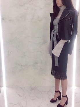 「DSQUARED2（ディースクエアード）のアイテム（スカート）」を使った、KOH'S LICK CURROさん（レディース・164cm）の冬コーディネート
