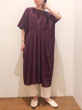 「CRAFT STANDARD BOUTIQUE（クラフトスタンダードブティック）のオーバーヒールスクエアミュール　＊◇（パンプス）」を使った、ichiさん（レディース・163cm）の春コーディネート