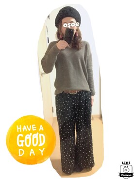 「HOLIDAY（ホリデイ）のアイテム（ハンチング/ベレー帽）」を使った、オソエ～☆彡さん（レディース・154cm）の冬コーディネート