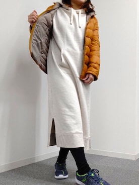 「FILA（フィラ）のアイテム（シューズ）」を使った、belluna plusさん（レディース・153cm）の冬コーディネート