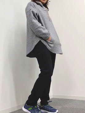 「FILA（フィラ）のアイテム（シューズ）」を使った、belluna plusさん（レディース・153cm）の冬コーディネート