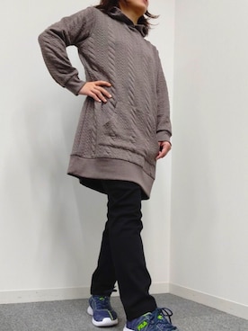 「FILA（フィラ）のアイテム（シューズ）」を使った、belluna plusさん（レディース・153cm）の冬コーディネート