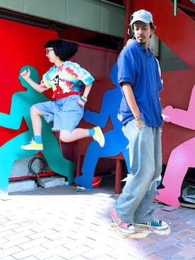 「unrelaxing（アンリラクシング）のアイテム」を使った、トヲルさん（メンズ・180cm）の夏コーディネート
