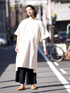 「YANTOR（ヤントル）のアイテム（パンツ）」を使った、トヲルさん（メンズ・180cm）の夏コーディネート