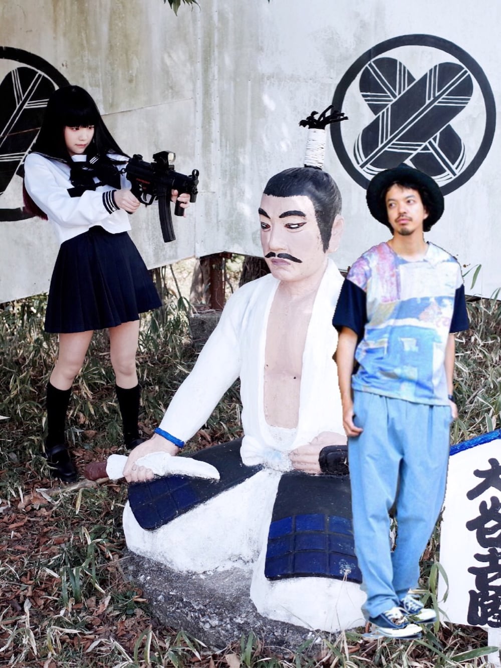 「ペアルック、ペアコーデ、カップル、カップルコーデ、浴衣、制服、セーラー、セーラー服、女子高生、YANTOR」｜「Jiedaのアイテム（ハット、ブラック系）」を使った、トヲルさん（メンズ・180cm）の夏コーディネートの1枚目の写真