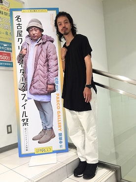 「Yohji Yamamoto（ヨウジヤマモト）のアイテム（トップス）」を使った、トヲルさん（メンズ・180cm）の夏コーディネート