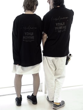 「Yohji Yamamoto（ヨウジヤマモト）のアイテム（トップス）」を使った、トヲルさん（メンズ・180cm）の夏コーディネート