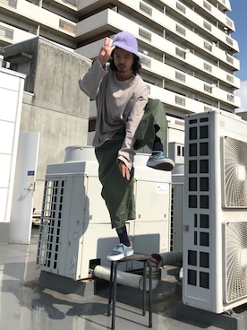 「is-ness（イズネス）のアイテム（パンツ）」を使った、トヲルさん（メンズ・180cm）の春コーディネート