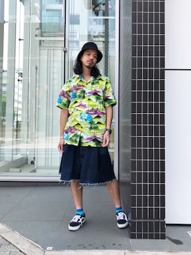 「URBAN RESEARCH（アーバンリサーチ）のアイテム（帽子）」を使った、トヲルさん（メンズ・180cm）の夏コーディネート