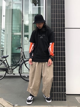 「is-ness（イズネス）のアイテム」を使った、トヲルさん（メンズ・180cm）の秋コーディネート