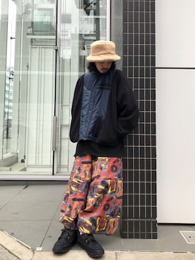 「ボアスニーカー」｜トヲルさん（メンズ・180cm）の冬コーディネート