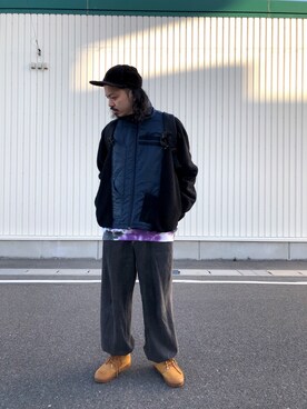 「URBAN RESEARCH（アーバンリサーチ）のアイテム（帽子）」を使った、トヲルさん（メンズ・180cm）の冬コーディネート