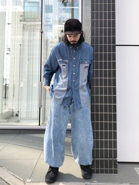 「URBAN RESEARCH（アーバンリサーチ）のアイテム（帽子）」を使った、トヲルさん（メンズ・180cm）の春コーディネート