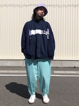 「ペールトーン」｜「アイテム（ジャージ）」を使った、トヲルさん（メンズ・180cm）の春コーディネート