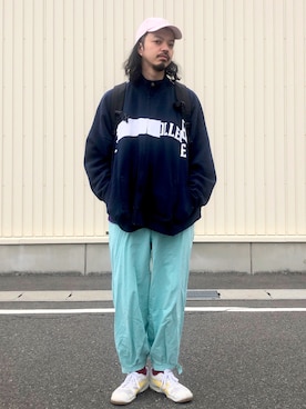 「WISM（ウィズム）のアイテム（帽子）」を使った、トヲルさん（メンズ・180cm）の春コーディネート