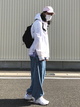 「WISM（ウィズム）のアイテム（帽子）」を使った、トヲルさん（メンズ・180cm）の春コーディネート
